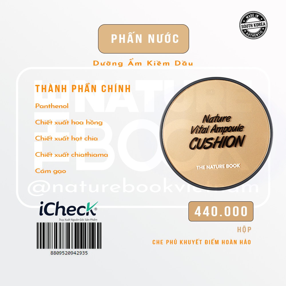 Phấn Nước Dưỡng Ẩm Kiềm Dầu The Nature Book | BigBuy360 - bigbuy360.vn