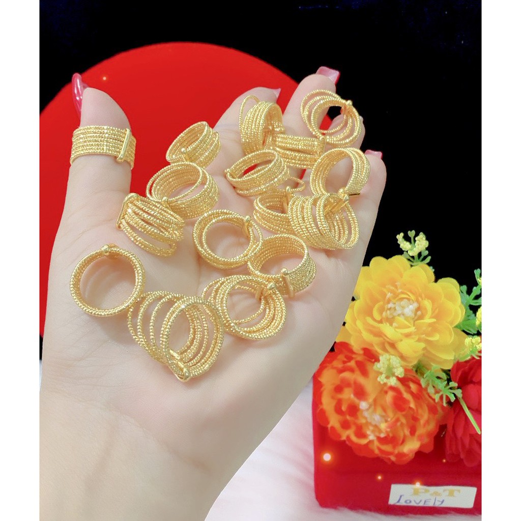 Nhẫn ximen 7 chiếc mạ 18k cao cấp E377