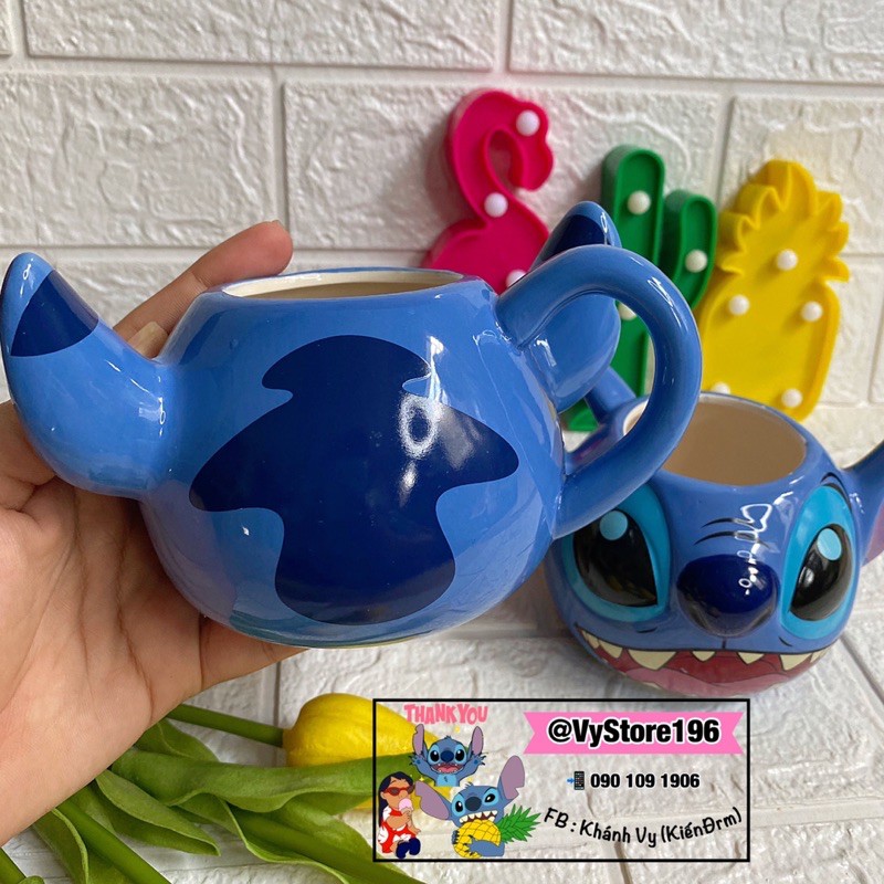 LY SỨ STITCH CAO CẤP XỊN ĐẸP - CỐC SỨ HOẠT HÌNH DISNEY