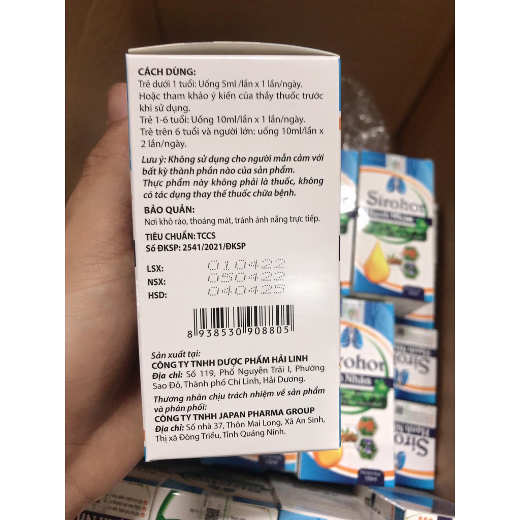 Siro ho Hạnh Nhân - Cao lá thường xuân , lá hẹ, kha tử 100% thảo dược giúp giảm ho, tiêu đờm  - Hộp 100ml dễ sử dụng