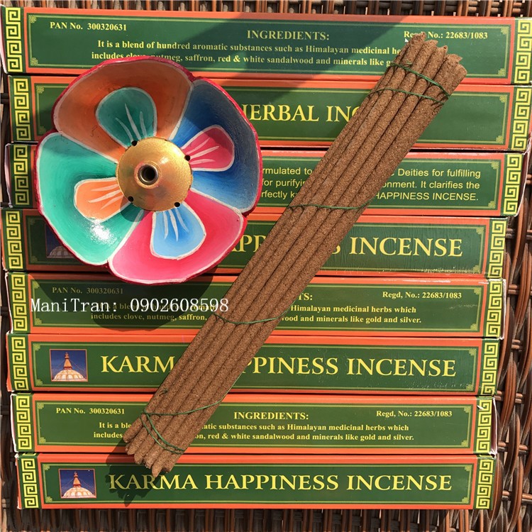 Nhang Hương que Karma Happiness và Blessing Nepal chính hãng