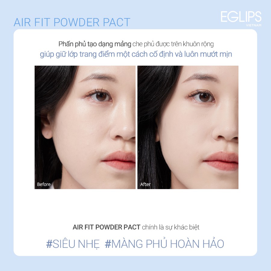 Phấn phủ dạng nén Eglips Air Fit Powder Pact 8g | BigBuy360 - bigbuy360.vn