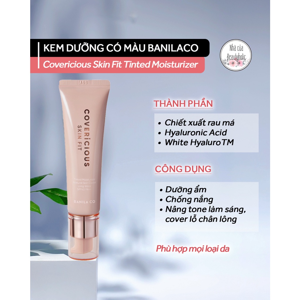 Kem dưỡng có màu BANILA CO COVERICIOUS SKIN FIT TINTED MOISTURIZER