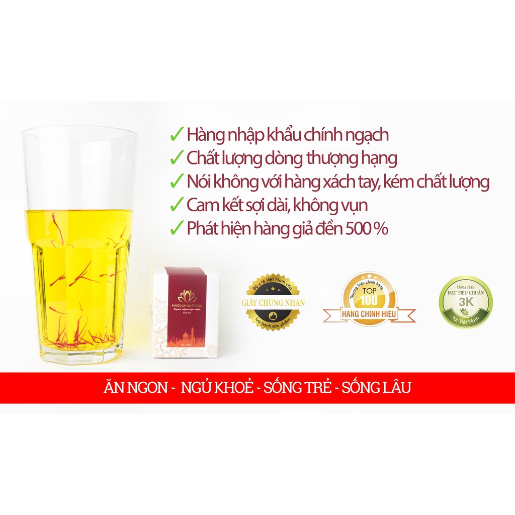 Combo 5 hộp saffron nhụy hoa nghệ tây Kingdom Iran thượng hạng - 5 hộp 1 gram