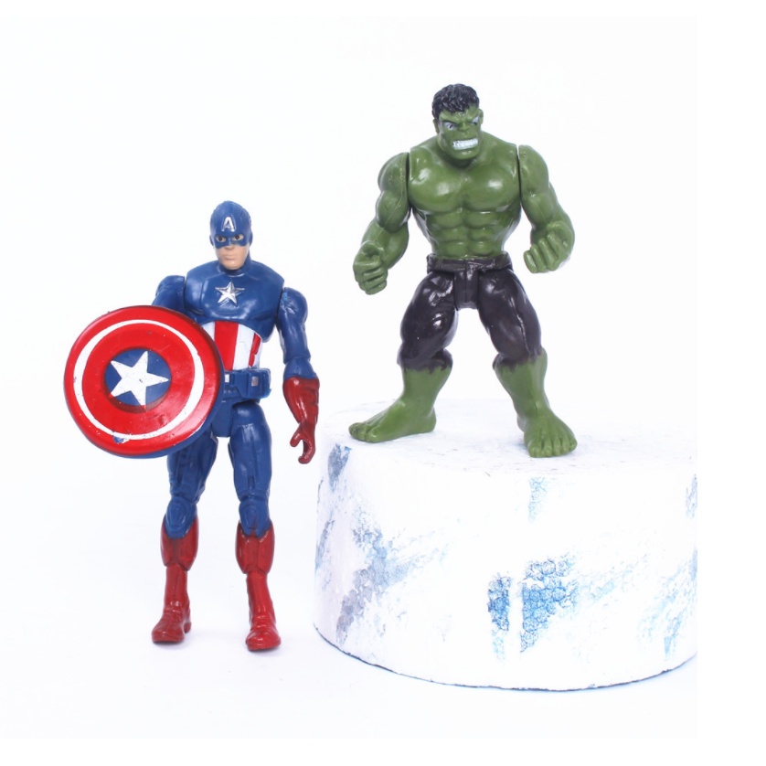 Set 6 Mô Hình Nhân Vật Siêu Anh Hùng Avengers Trang Trí