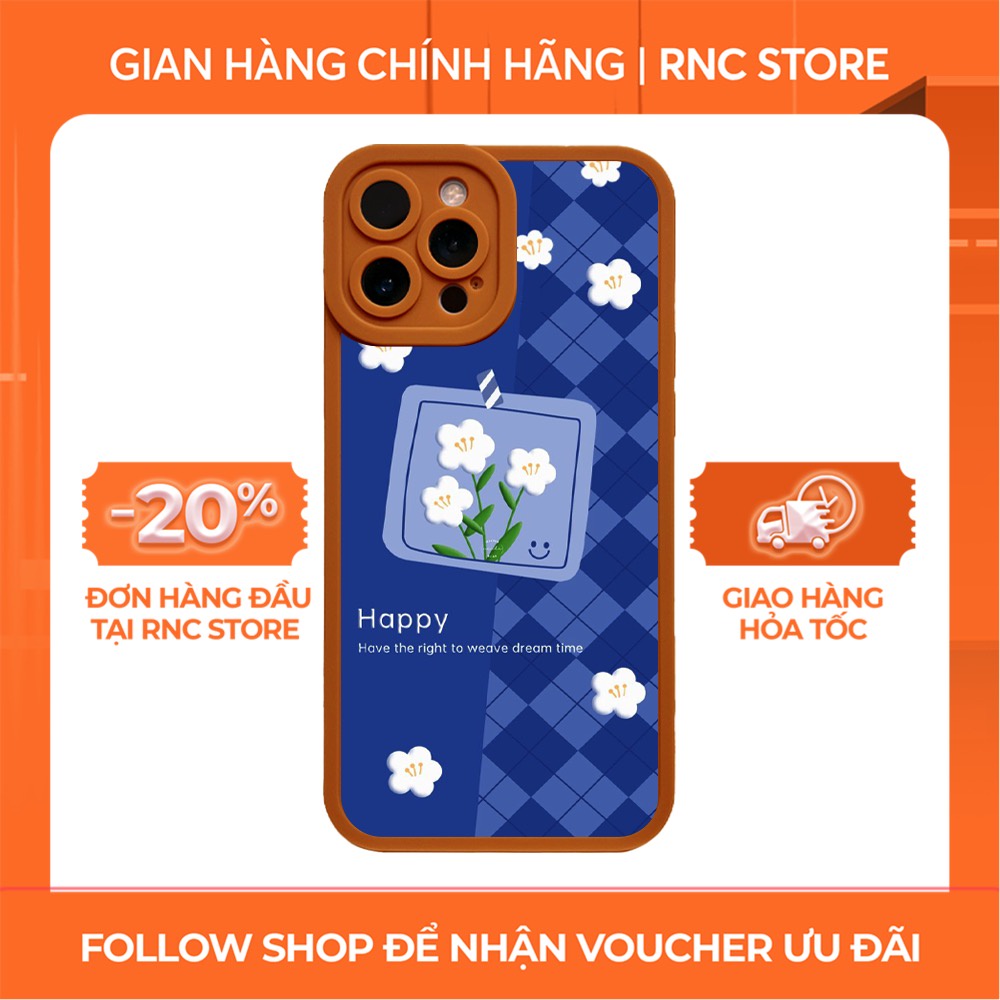 Ốp lưng Iphone 6S/6 Plus/7G/8G/X/Xs/11/12/....dẻo cạnh vuông Pro Camera hình Caro hoa trắng