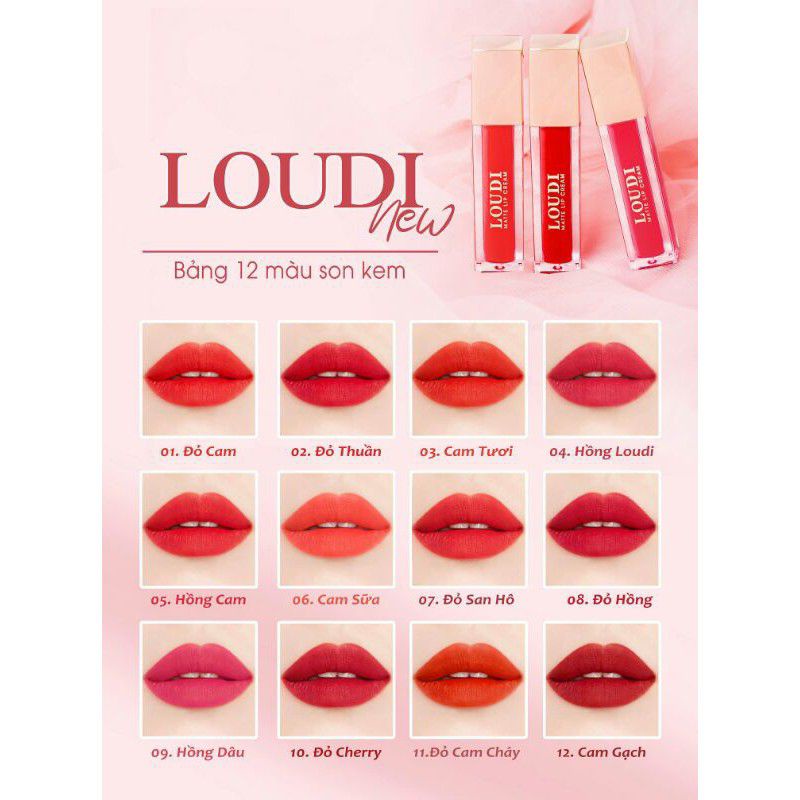 SON KEM LOUDI HỒNG DÂU_SON 12 MÀU LÂU TRÔI
