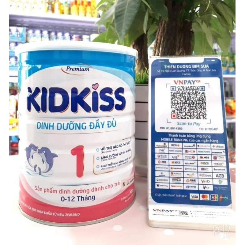 Sữa Kidkiss đủ số -900g