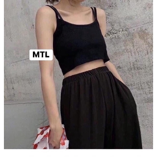 Áo hai dây chất len tăm, áo hai dây nữ nhiều màu mã AT14