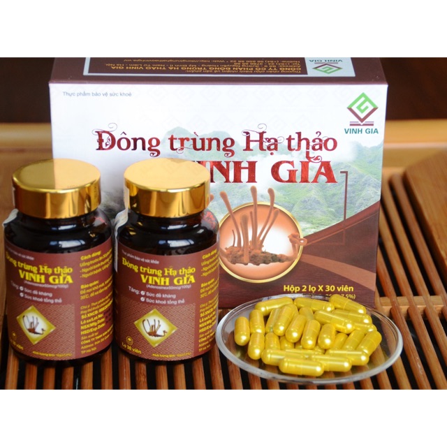 ĐÔNG TRÙNG HẠ THẢO VINH GIA HỘP 2 LỌ 60 VIÊN