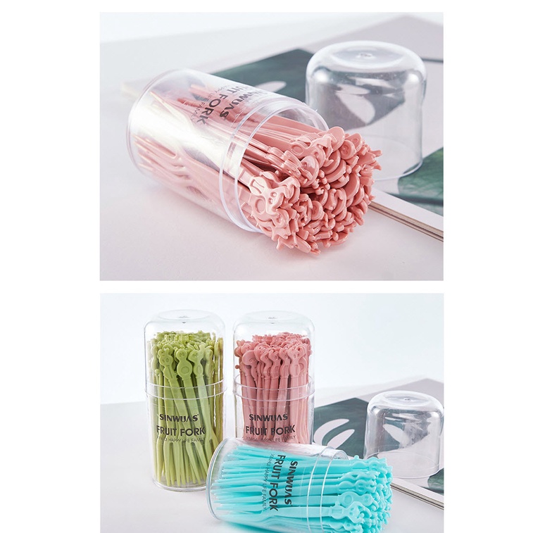 [HCM] BỘ 50 NĨA NHỰA GHIM TRÁI CÂY PHONG CÁCH HÀN QUỐC DỄ THƯƠNG CÓ HỘP ĐỰNG NHƯ HÌNH