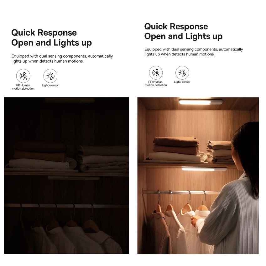 Đèn cảm biến chuyển động thông minh Baseus Sunshine Series PIR Motion Sensor Semiarc Wardrobe Light