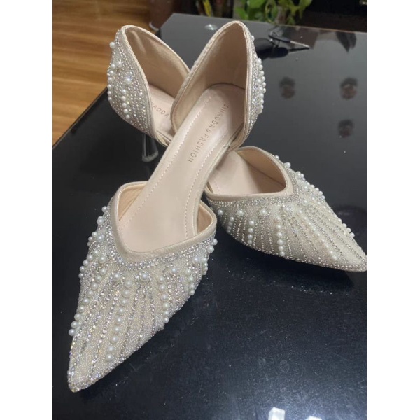 Giày cao gót/Giày nữ, sexy, mũi nhọn, gót nhỏ, đính đá, kiểu dáng thời trang, dễ kết hợp, phù hợp cho mùa xuân