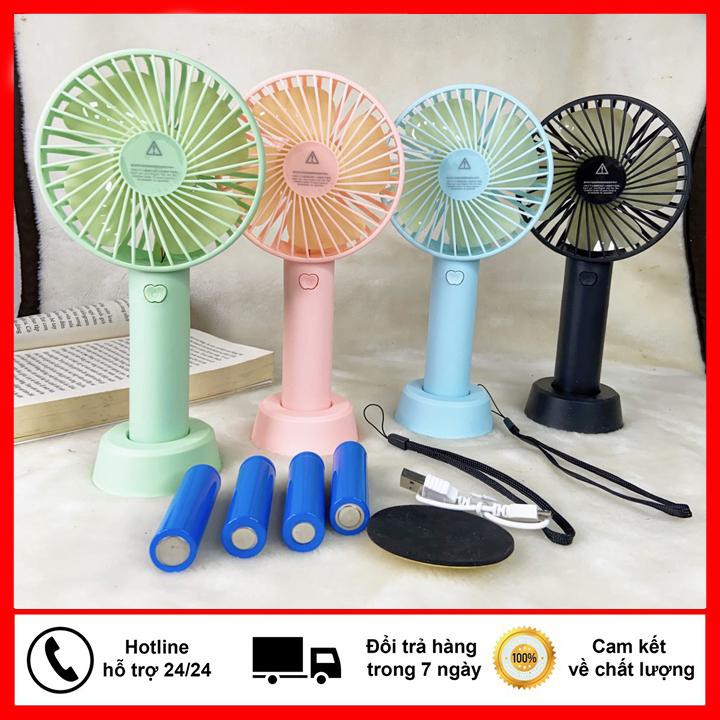 Quạt Mini Fan Có Pin Sạc Cầm Tay Tuỳ Chỉnh 3 Cấp Độ Siêu Mát Hàn Quốc(Nhiều Màu)