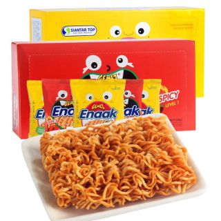 Com bo gồm 1 hộp Mì Enaak vị gà và 1 hộp mì Enaak cay(1 hộp màu đỏ, 1 hộp màu vàng(1 hộp 24 g))