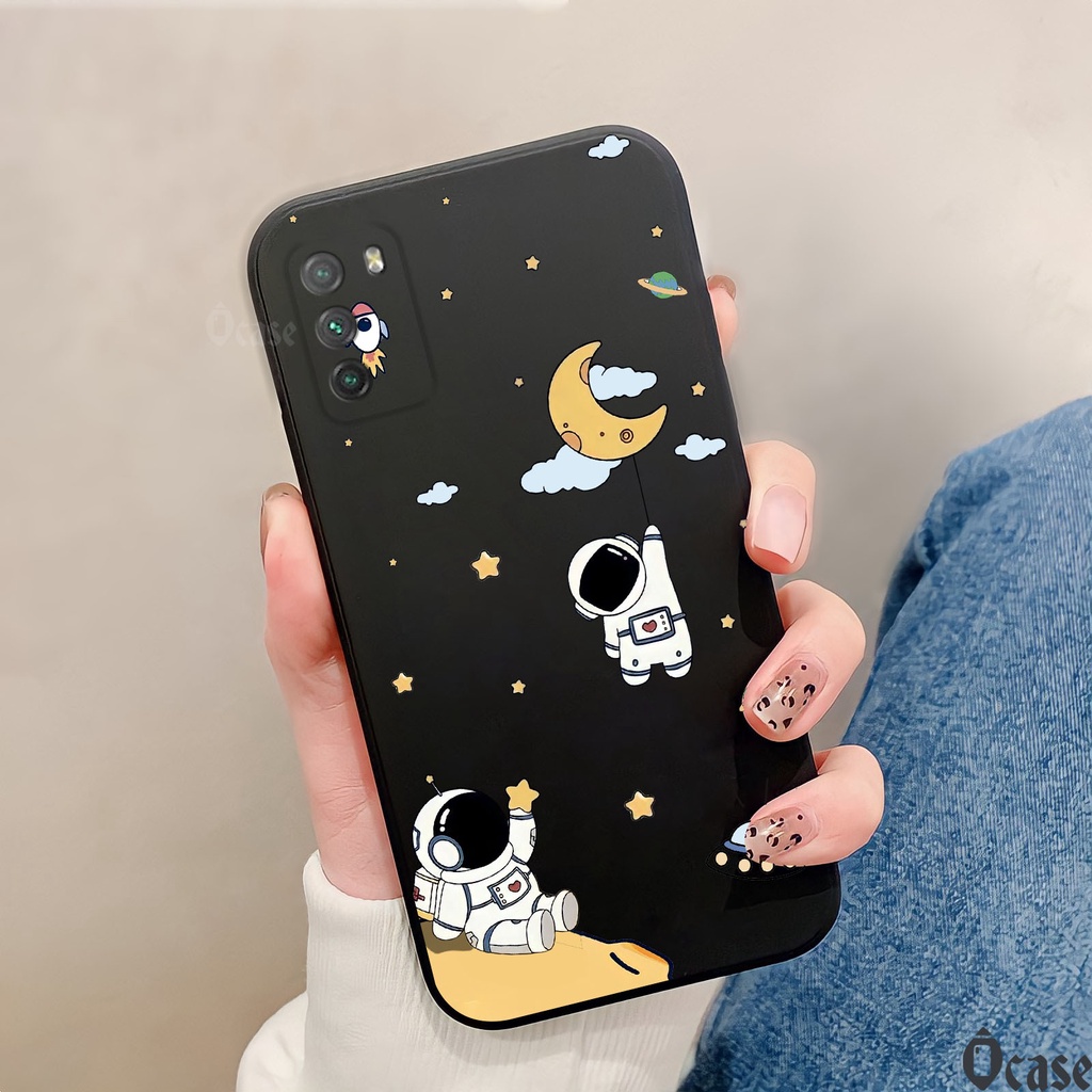 Ốp lưng Xiaomi Poco M3 in hình Nasa vũ trụ và cạnh viền vuông có bảo vệ camera