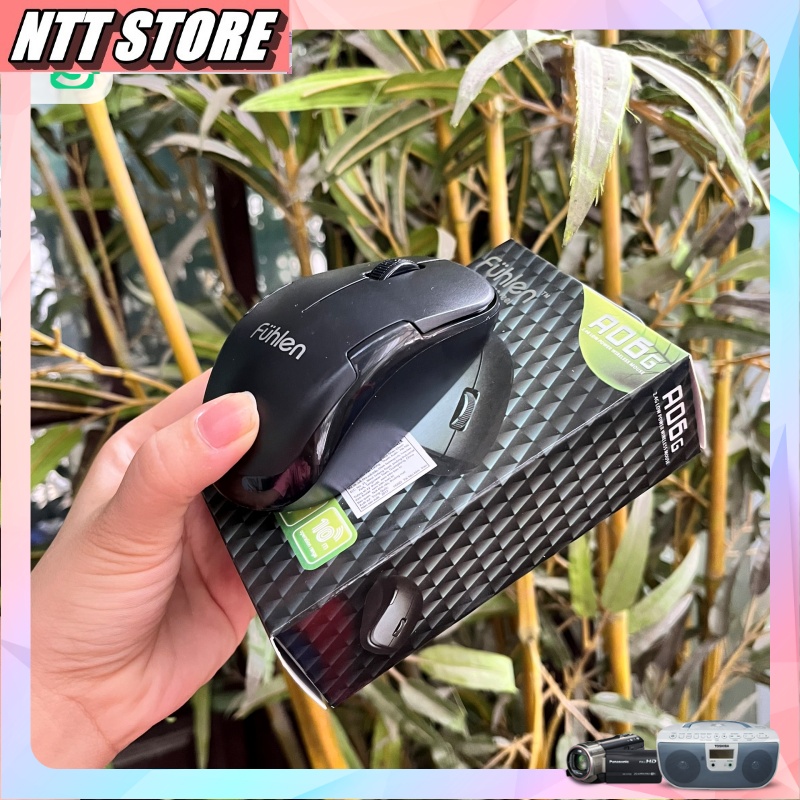 Chuột máy tính không dây Fuhlen A06 lý tưởng dành cho văn phòng- SHOP TẶNG KÈM PIN - Bảo hành 12 tháng - NTT Store