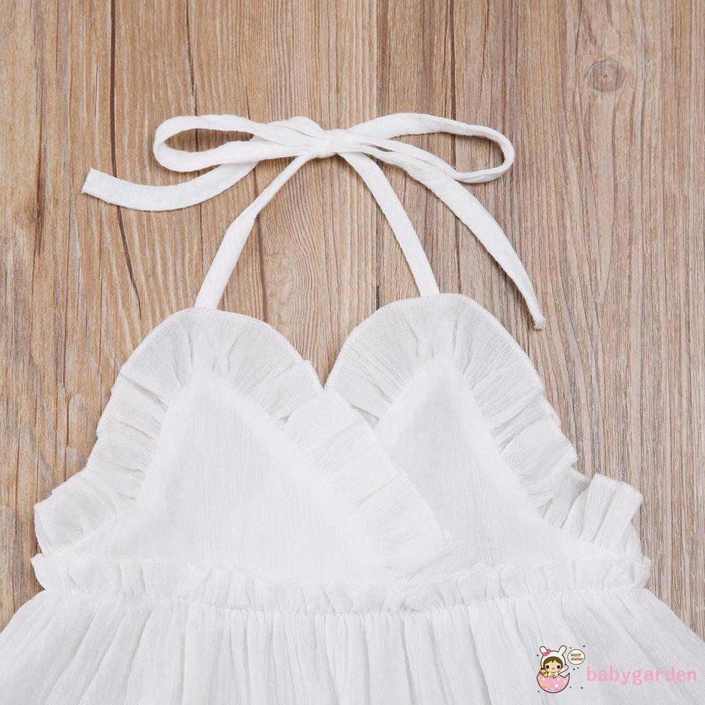 Đầm cổ chữ V phong cách boho xinh xắn cho bé gái