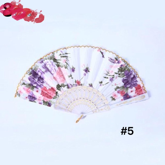 Quạt cổ trang - quạt xếp vải lụa xinh