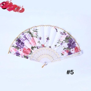 Quạt cổ trang - quạt xếp (21cm)vải lụa xinh