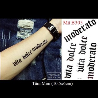 Xăm dán tattoo chữ B305