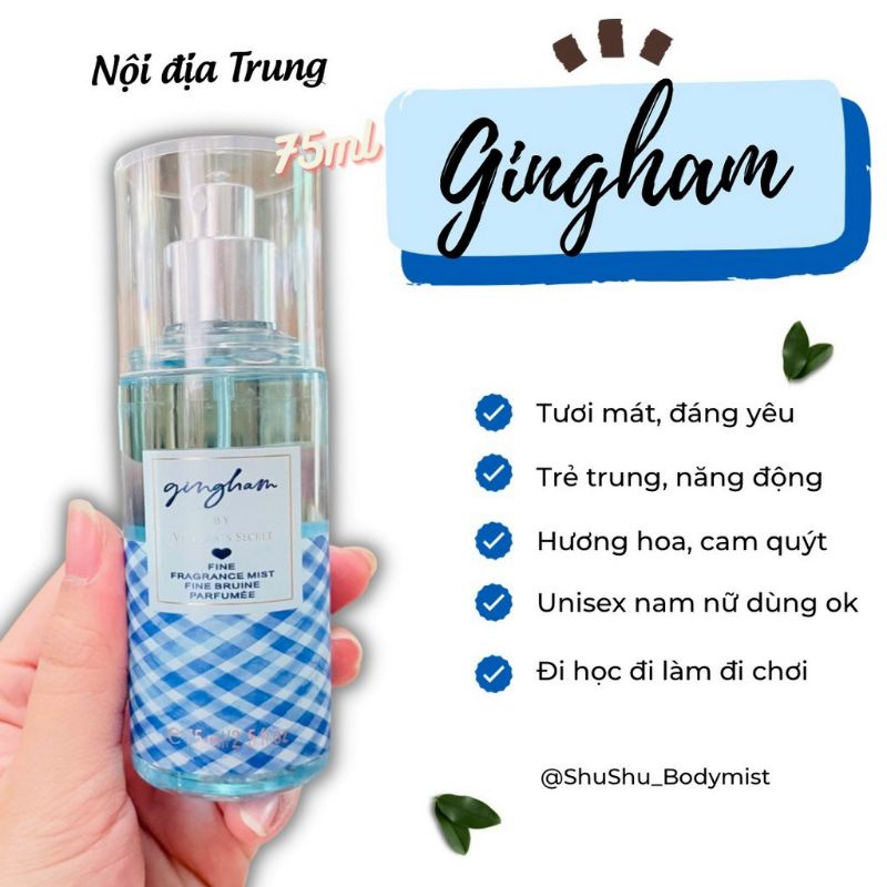 Xịt thơm body mist 75ml Hàng Nội Địa trung