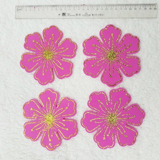 Combo 4 bông hoa đào xốp 13,5cm trang trí Tết