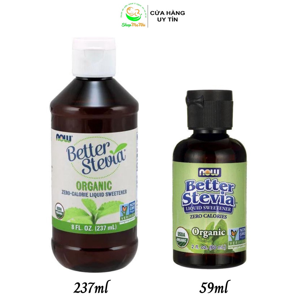 Đường cỏ ngọt hữu cơ dạng lỏng NOW Foods Better Stevia.