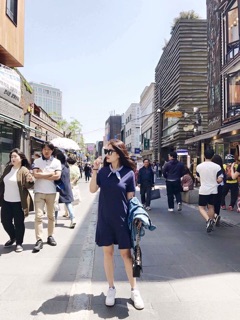 Váy cotton đuôi cá cổ nơ
