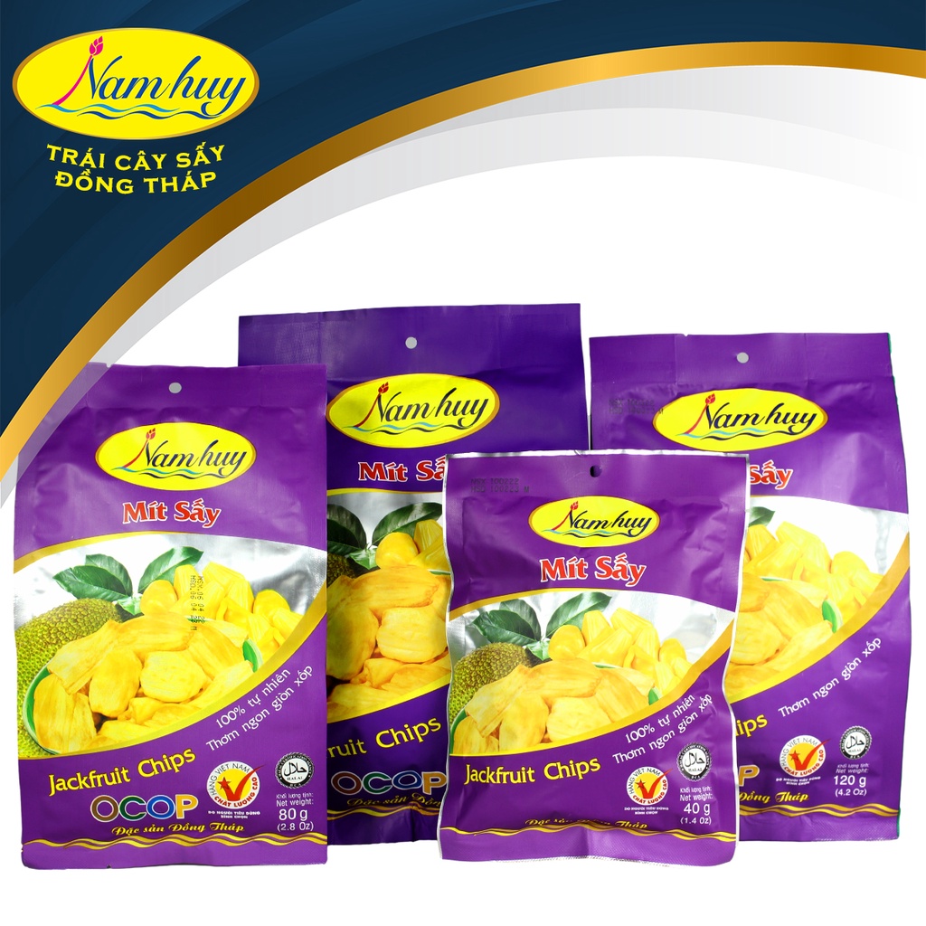 Mít Sấy 200G NAM HUY Ngọt Thanh Tự Nhiên, Không Đường, Giòn Tan