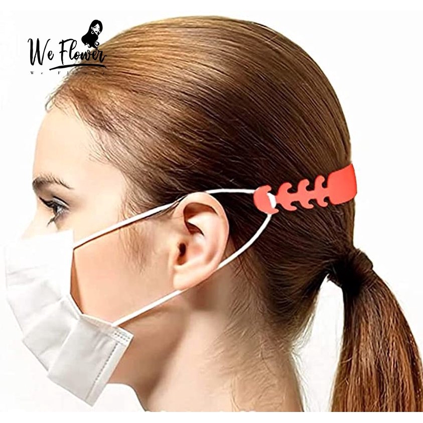 Móc treo khẩu trang WE FLOWER bằng silicone mềm có thể điều chỉnh tiện dụng