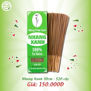 Nhang sạch - nhang xanh 30cm 500gr