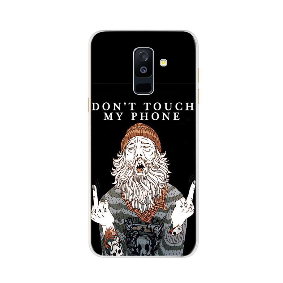 Ốp điện thoại silicon mềm họa tiết hoạt hình/bông hoa dễ thương cho Samsung Galaxy A6 A8 Plus A7 A9 2018