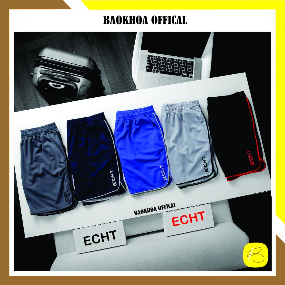 Quần đùi nam vải thun mè thái thoáng mát, co giãn tốt nam nữ tập thể thao ECHT BAOKHOA_OFFICIAL từ size L-2XL