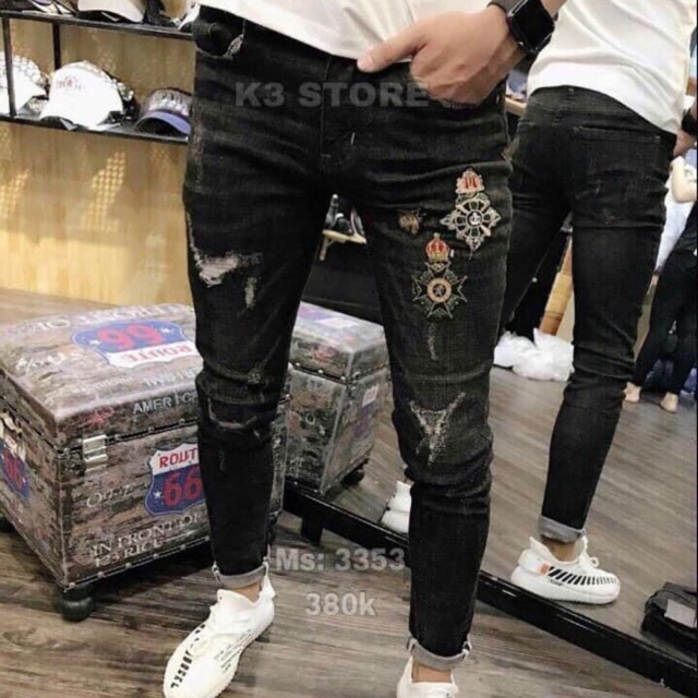 Quần jean nam rách xước cao cấp cá tính trẻ trung TCS 62 | BigBuy360 - bigbuy360.vn