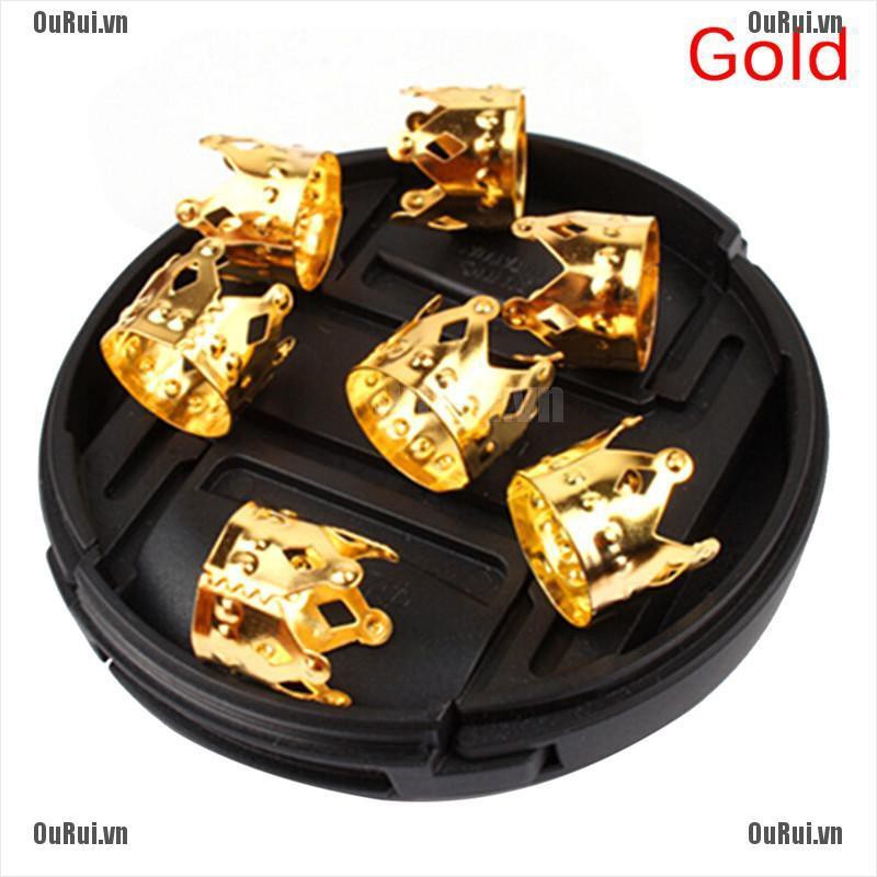 (FCC) Set 20 Kẹp Tóc Hình Vương Miện Màu Vàng / Bạc Có Thể Điều Chỉnh Kích Cỡ