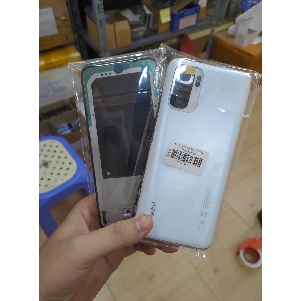 Vỏ bộ Xiaomi Redmi Note 10 Note 10S trắng Zin new