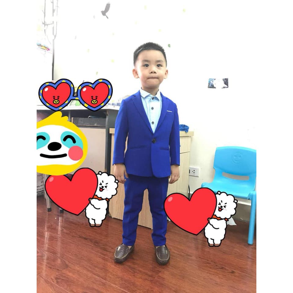 Set bộ Vest sang trọng cho bé trai (áo sơ mi, áo vest và quần) - BVN