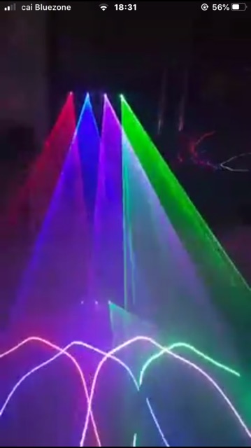 Đèn lade 4 cửa hình vòng cung pun 7 màu