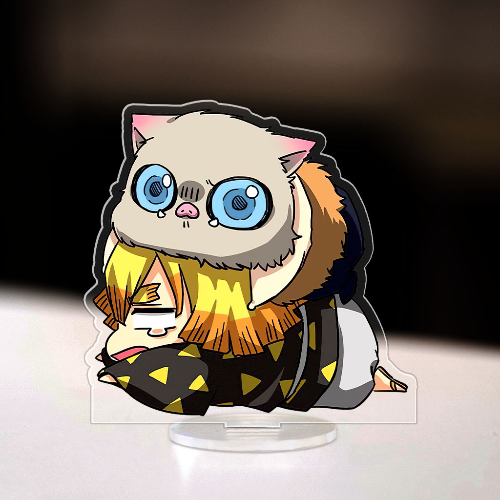 Mô hình đứng standee anime Kimetsu no Yaiba chibi đáng yêu trang trí bàn học kệ truyện manga