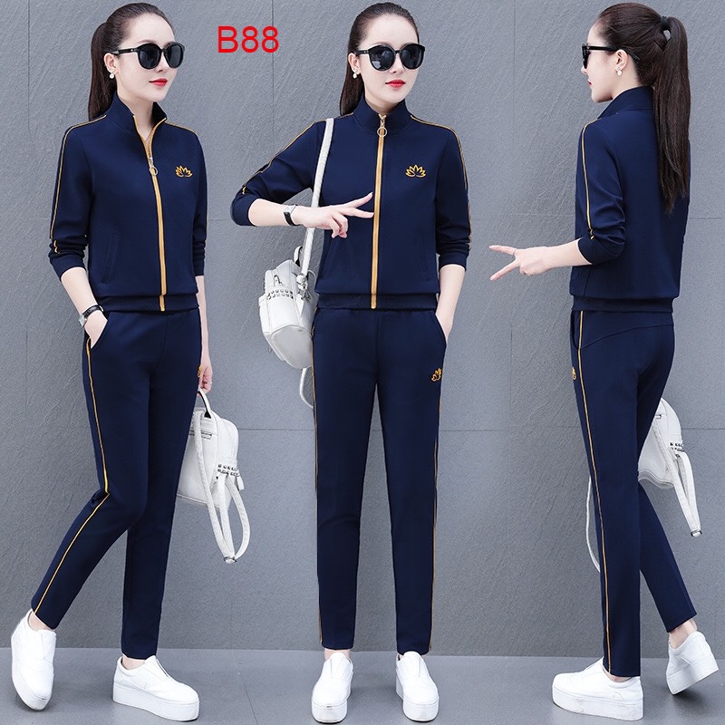 Bộ đồ thể thao nữ chất Umi ,họa tiết nhỏ năng động trẻ trung