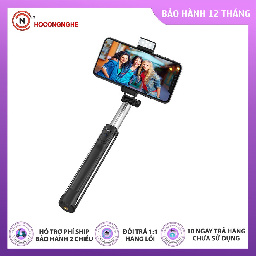 [ GIÁ HỦY DIỆT ] Gậy Tự Sướng Siêu Dài Hoco K10B Dài 1.6M Có Giá Tripod, Đèn Led Hổ Trợ Chụp Selfie, Nút Bluetooth