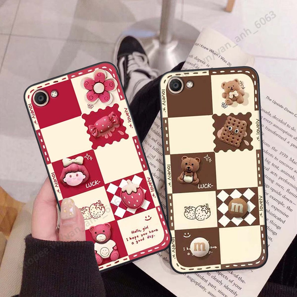 Ốp lưng Vivo V5 / V5 Plus / Y67 hình gấu, kẹo dễ thương cute