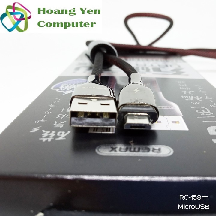 Cáp Sạc Nhanh MICRO USB Remax RC-158M Đầu Nam Châm Hít Dài 1M Cho Android - BH 1 Năm