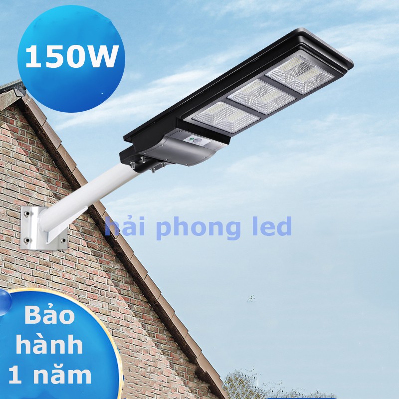 Đèn năng lượng mặt trời liền thể 150w, đèn led công suất lớn dùng năng lượng mặt trời - tặng cán đèn