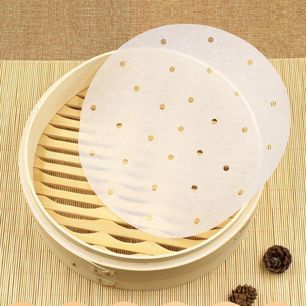 Giấy Thấm Dầu Lót Nồi Hấp Hình Tròn Bằng Tre Sử Dụng Một Lần Tiện Lợi