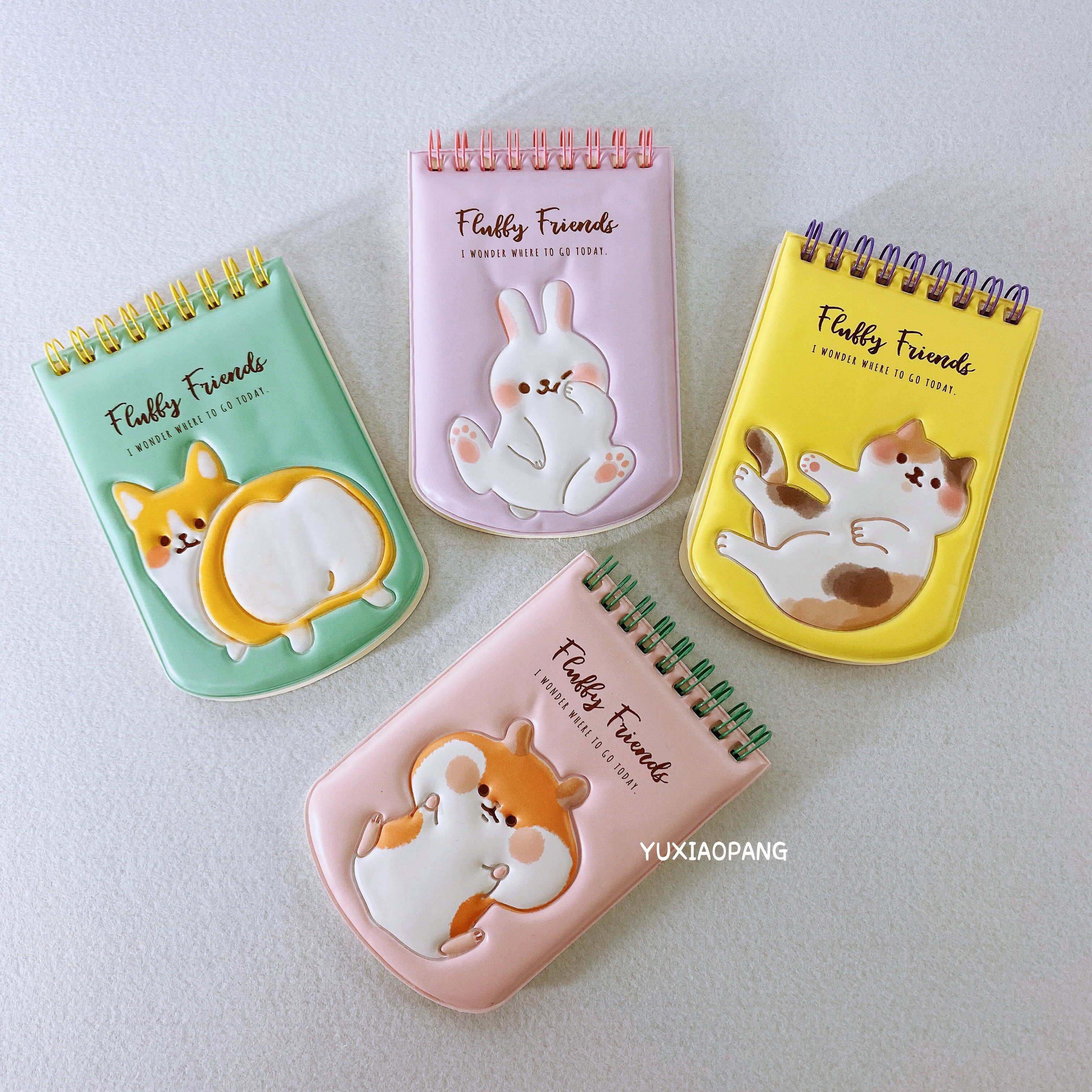 Cute little animals limited Japanese Daiso store DAISO limited edition coil mini notebook handbook