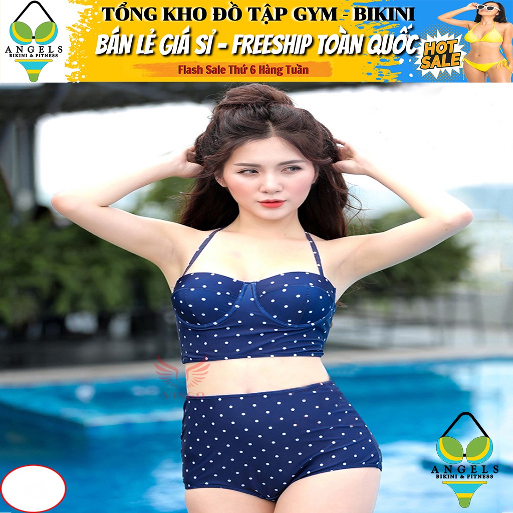 Bikini Bộ Đồ Bơi Hai Mảnh Chấm Bi Freesize Sexy BHV008 [ Giá Sỉ ]