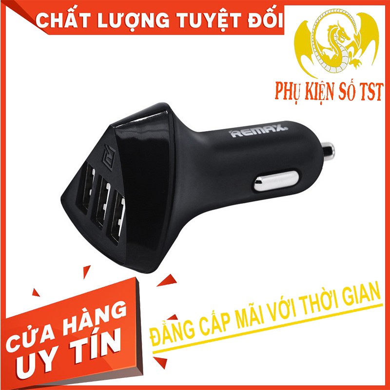 Cốc sạc ô tô 3 cổng USB Alien Series 3 Remax RCC-304- Hàng Chính Hãng #phukiensotst