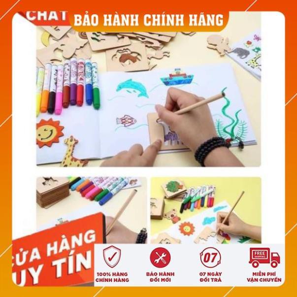 Bộ đồ chơi gỗ khuôn vẽ cho bé